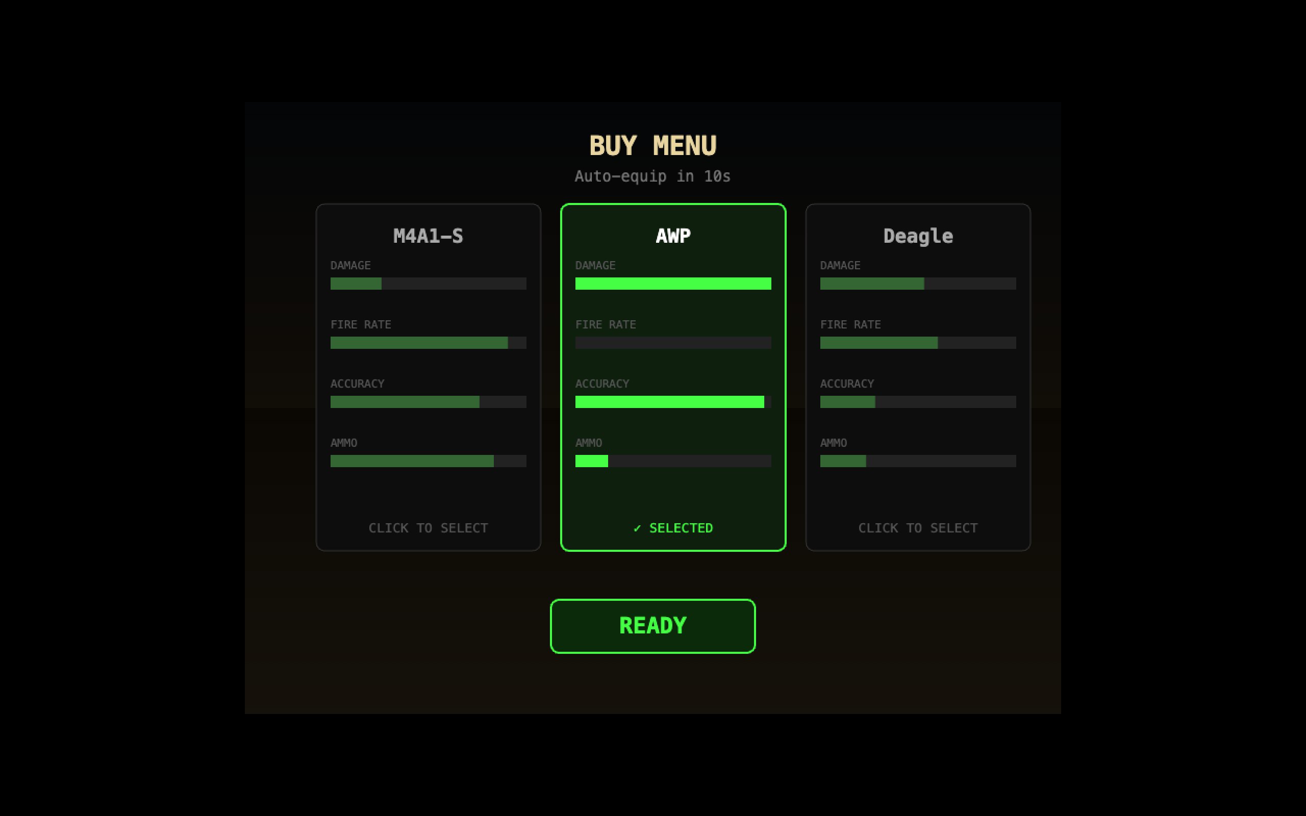 2D DUST 2 &mdash; Buy menu &mdash; rifle, AWP or Deagle