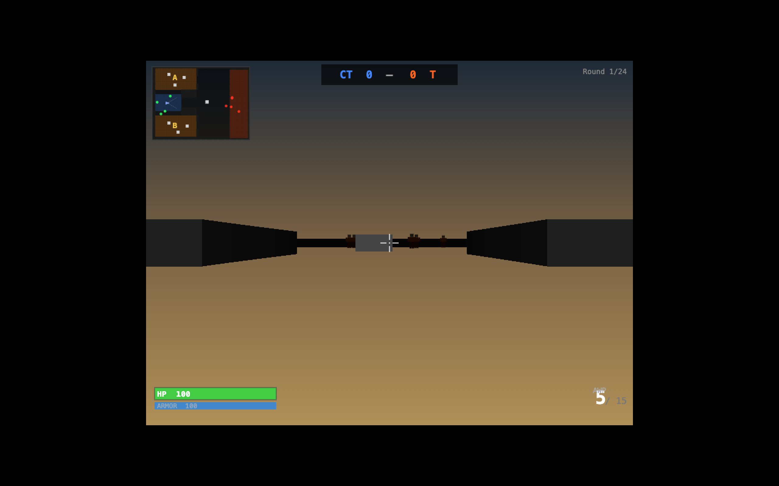 2D DUST 2 &mdash; Pushing out &mdash; movement and fire