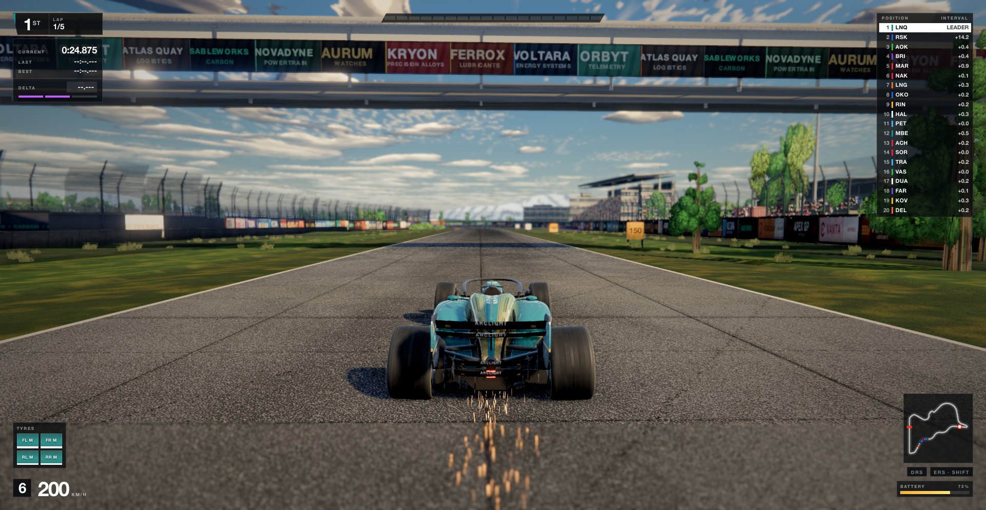 Apex Grand Prix — Chase camera — sparks off the plank