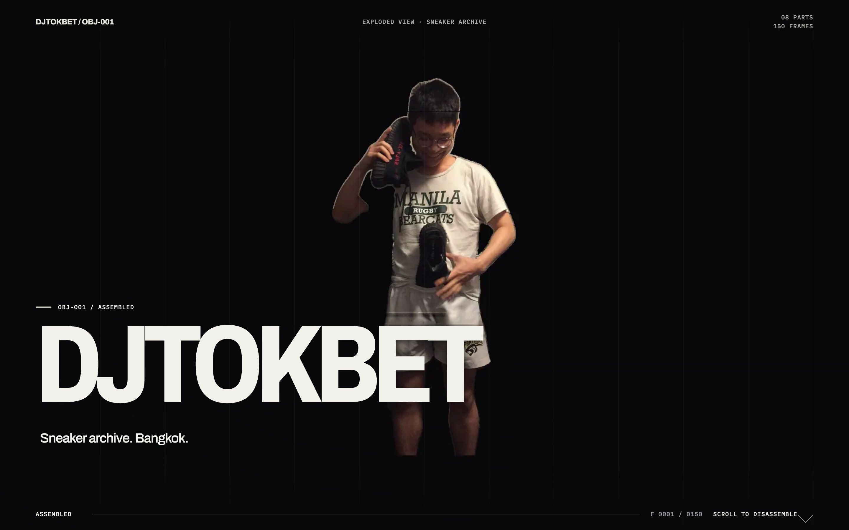 DJTOKBET &mdash; EXPLODED VIEW &mdash; The opening frame &mdash; desktop, 1440&times;900