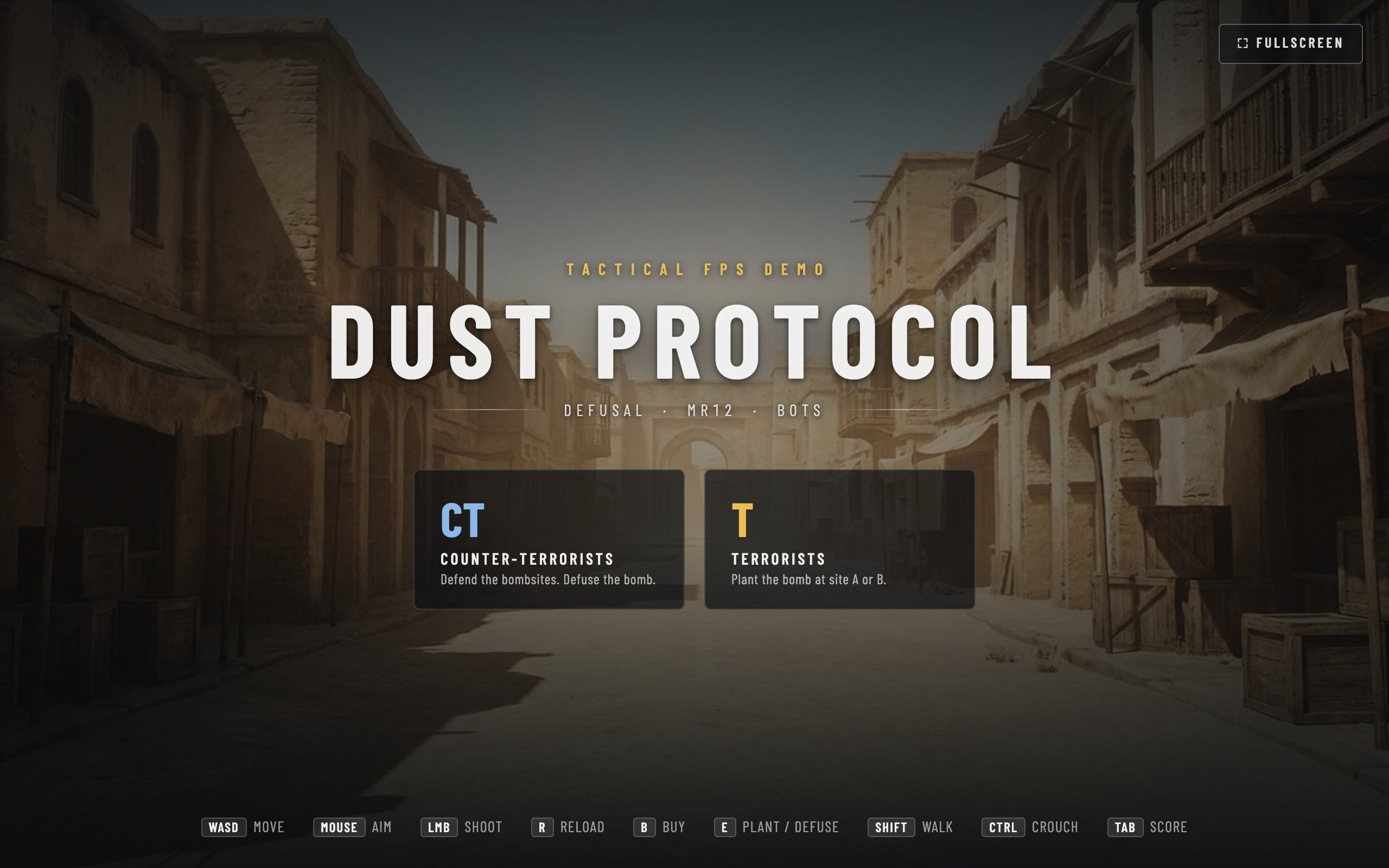 Dust Protocol &mdash; Side select &mdash; defend the site or plant