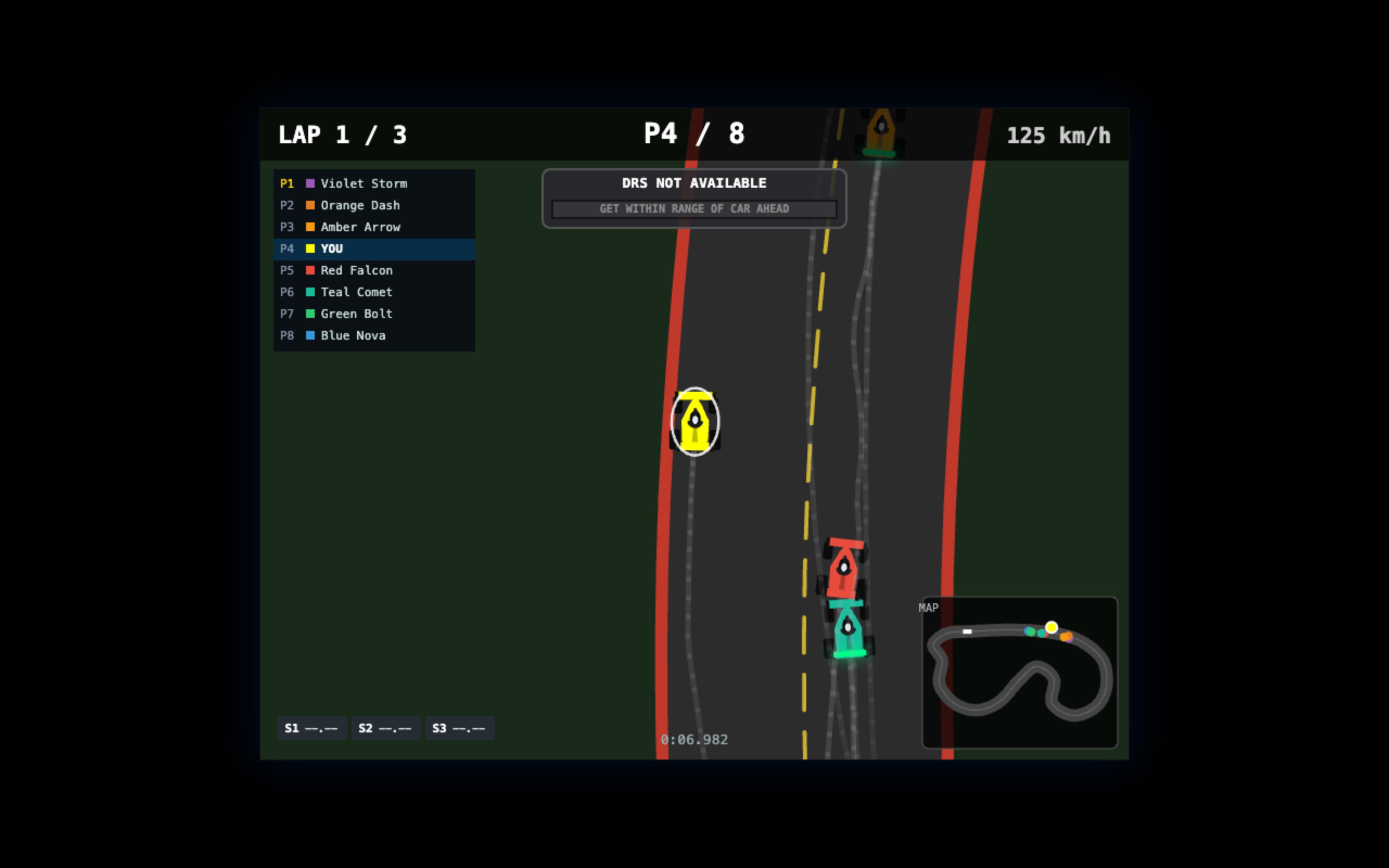 F1 Bricks &mdash; Mid-race &mdash; holding the racing line