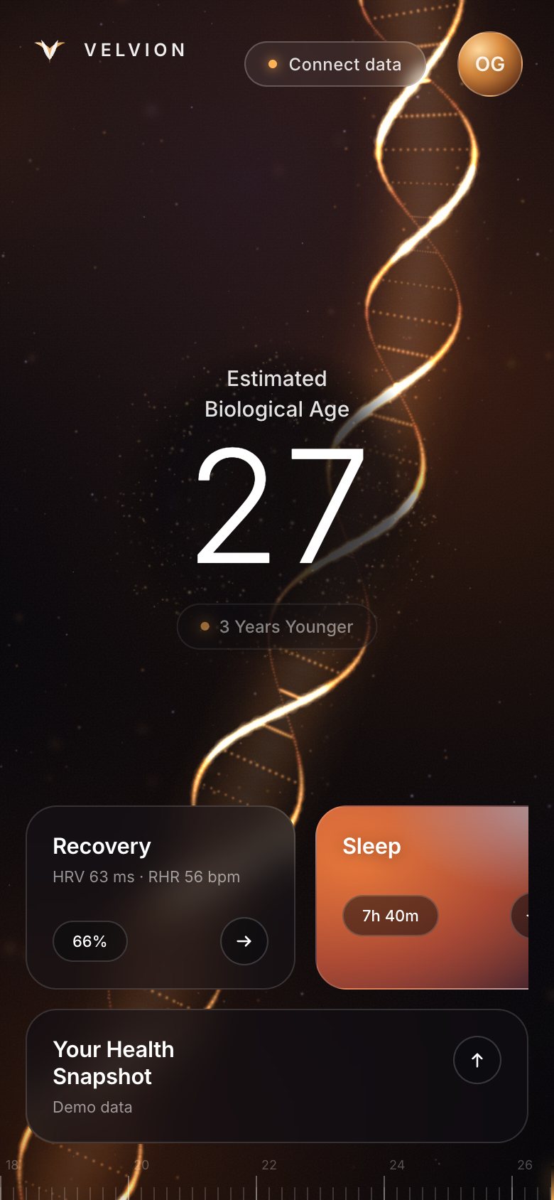 Health Dashboard &mdash; Mobile &mdash; 390px