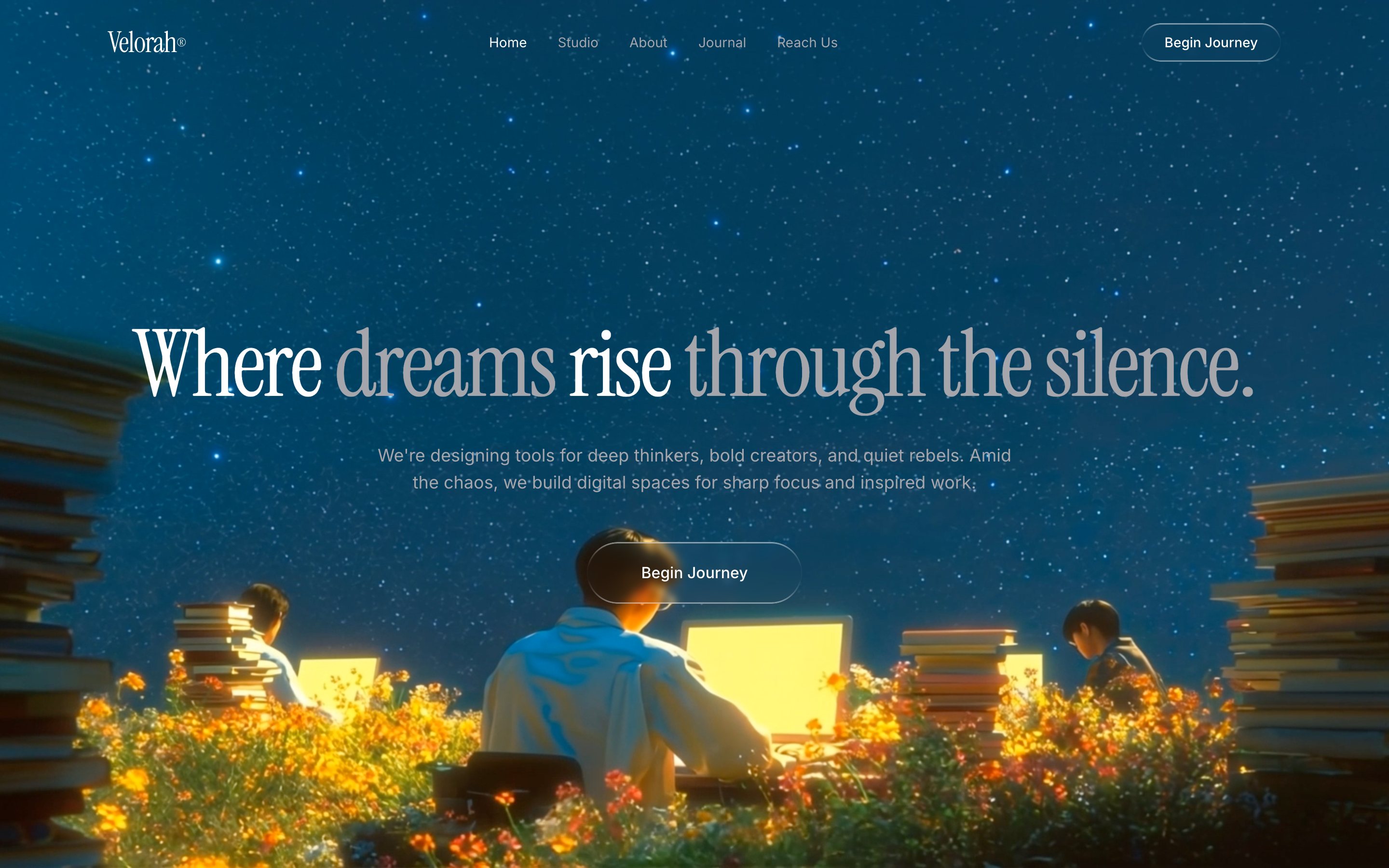 Hero Page Template &mdash; The opening view &mdash; desktop, 1440&times;900