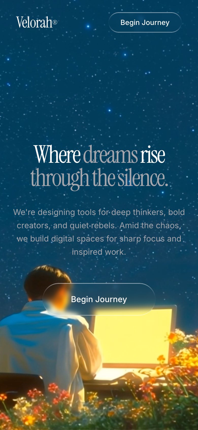 Hero Page Template &mdash; Mobile &mdash; 390px