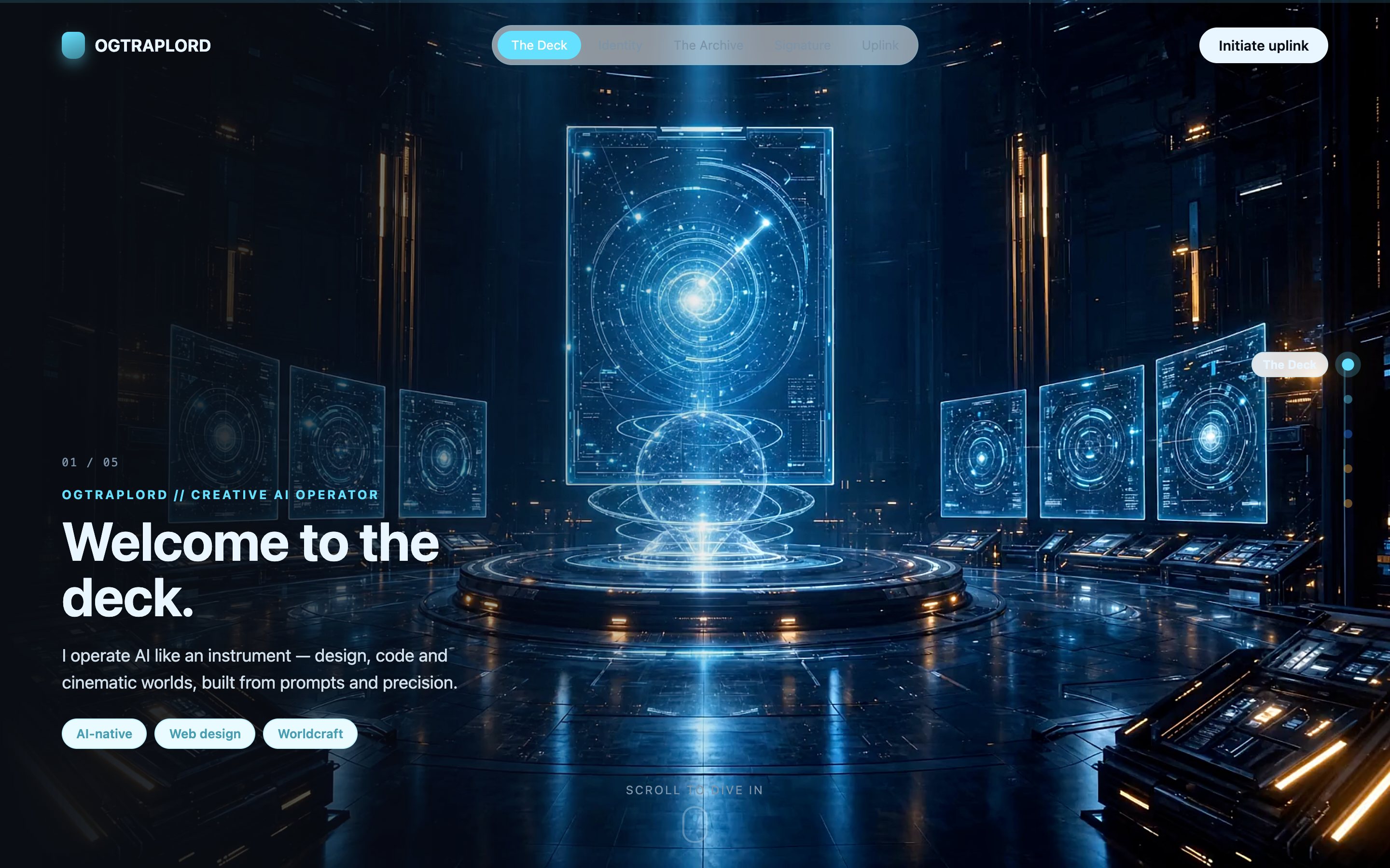Jarvis Folio &mdash; The opening frame &mdash; desktop, 1440&times;900