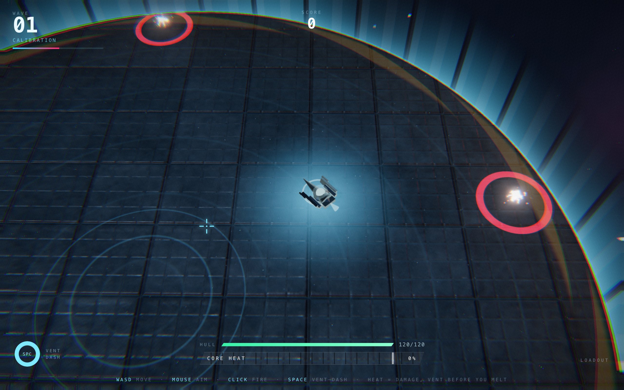 Overclock — Under fire — hull down, core heat climbing