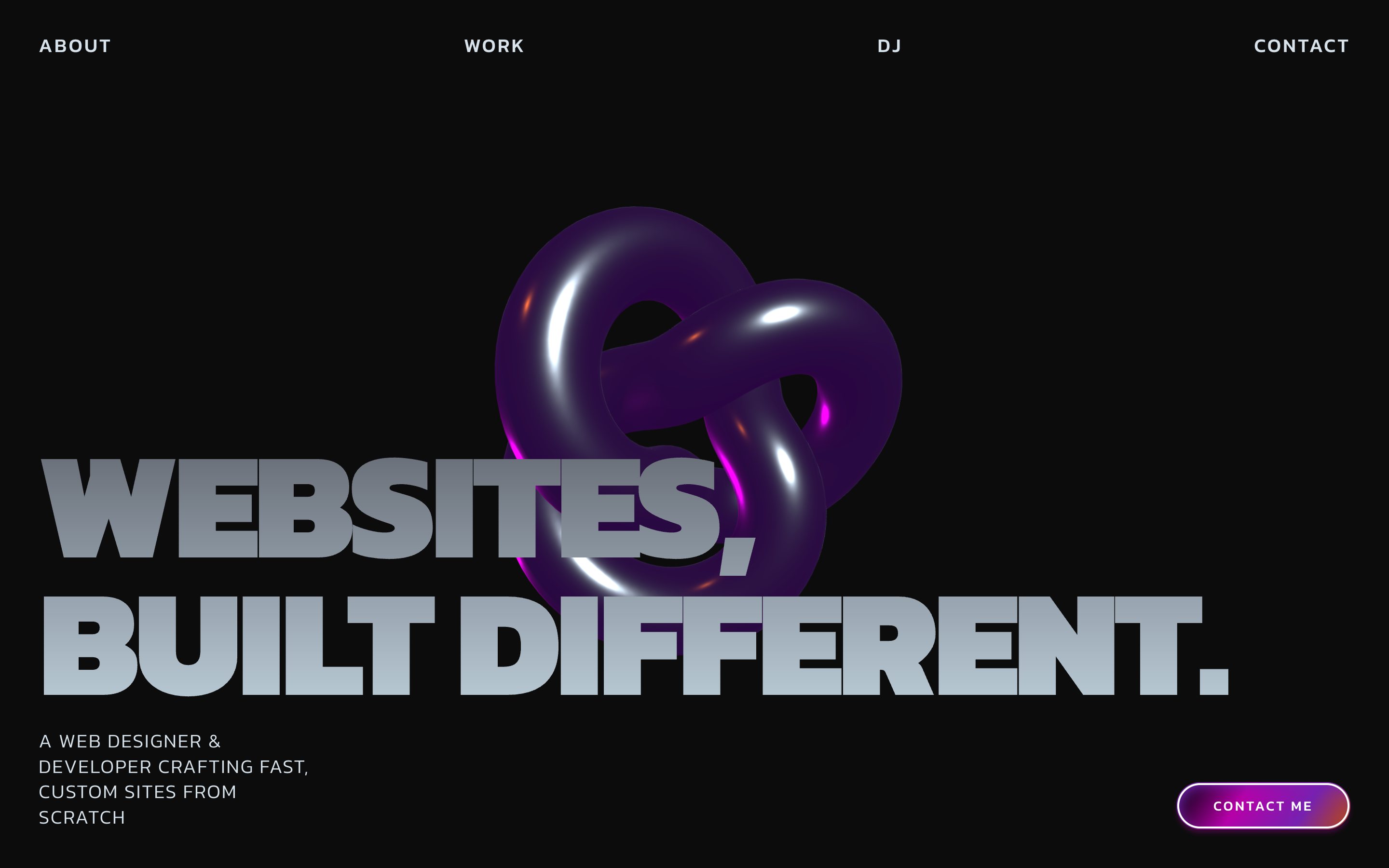 Portfolio Template &mdash; The opening view &mdash; desktop, 1440&times;900