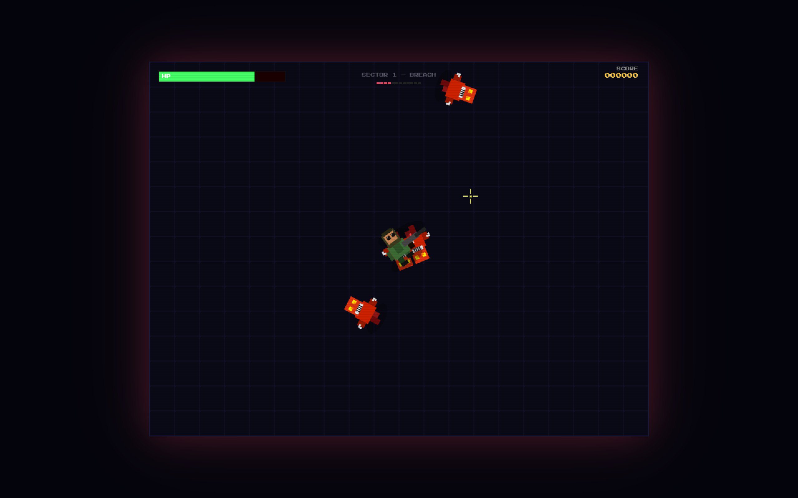 Retro Gunner &mdash; Sector 1 &mdash; grunts closing in