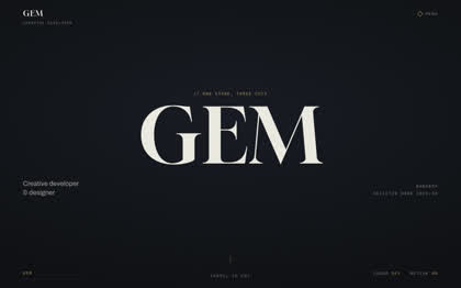Work Gem template card
