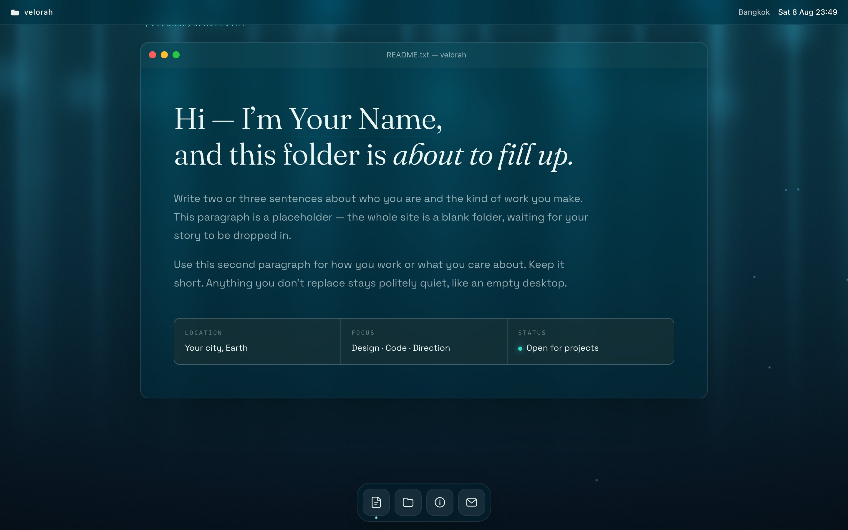 WebGL Portfolio &mdash; Mid-flight