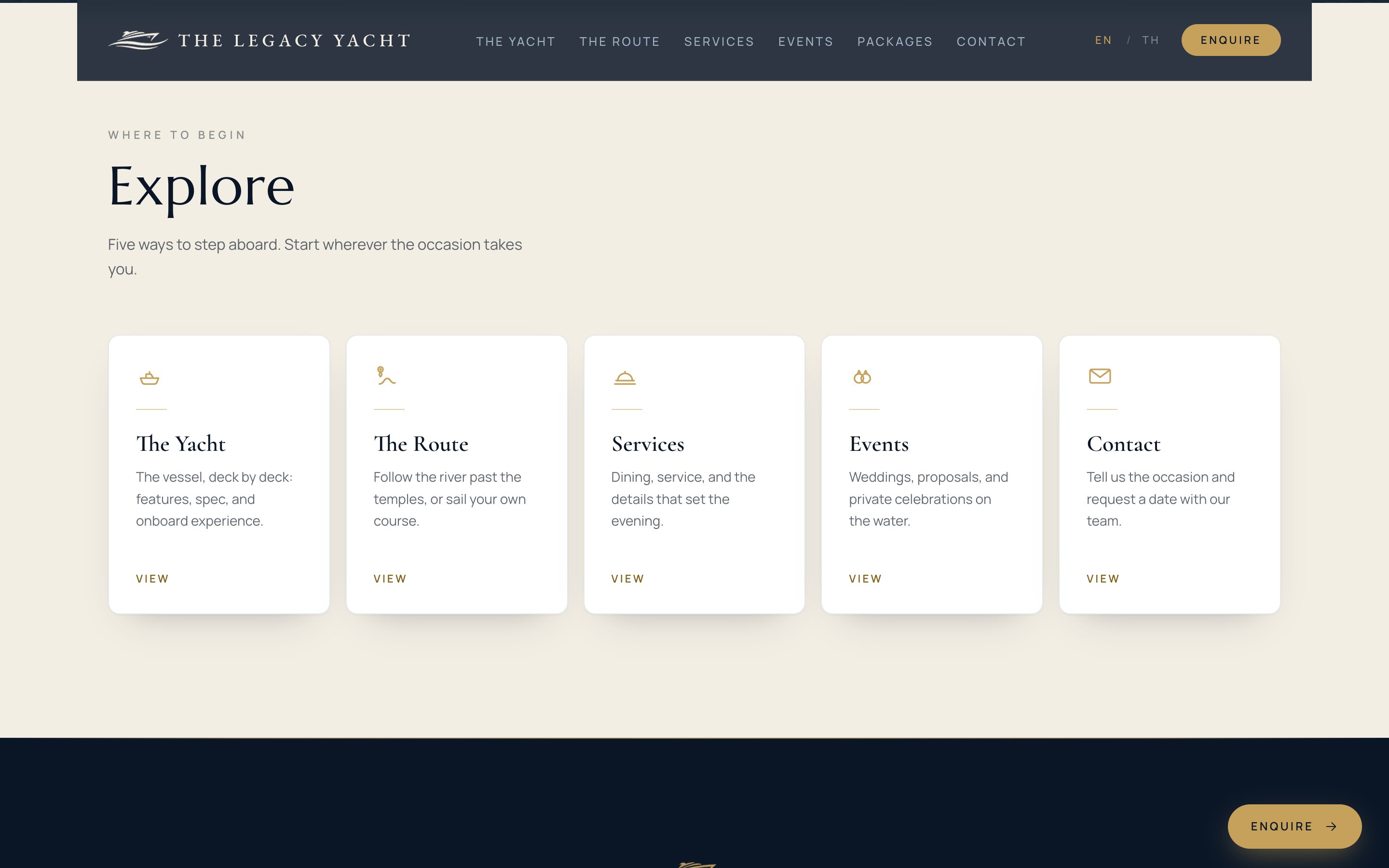 Yacht Charter Template &mdash; Mid-page