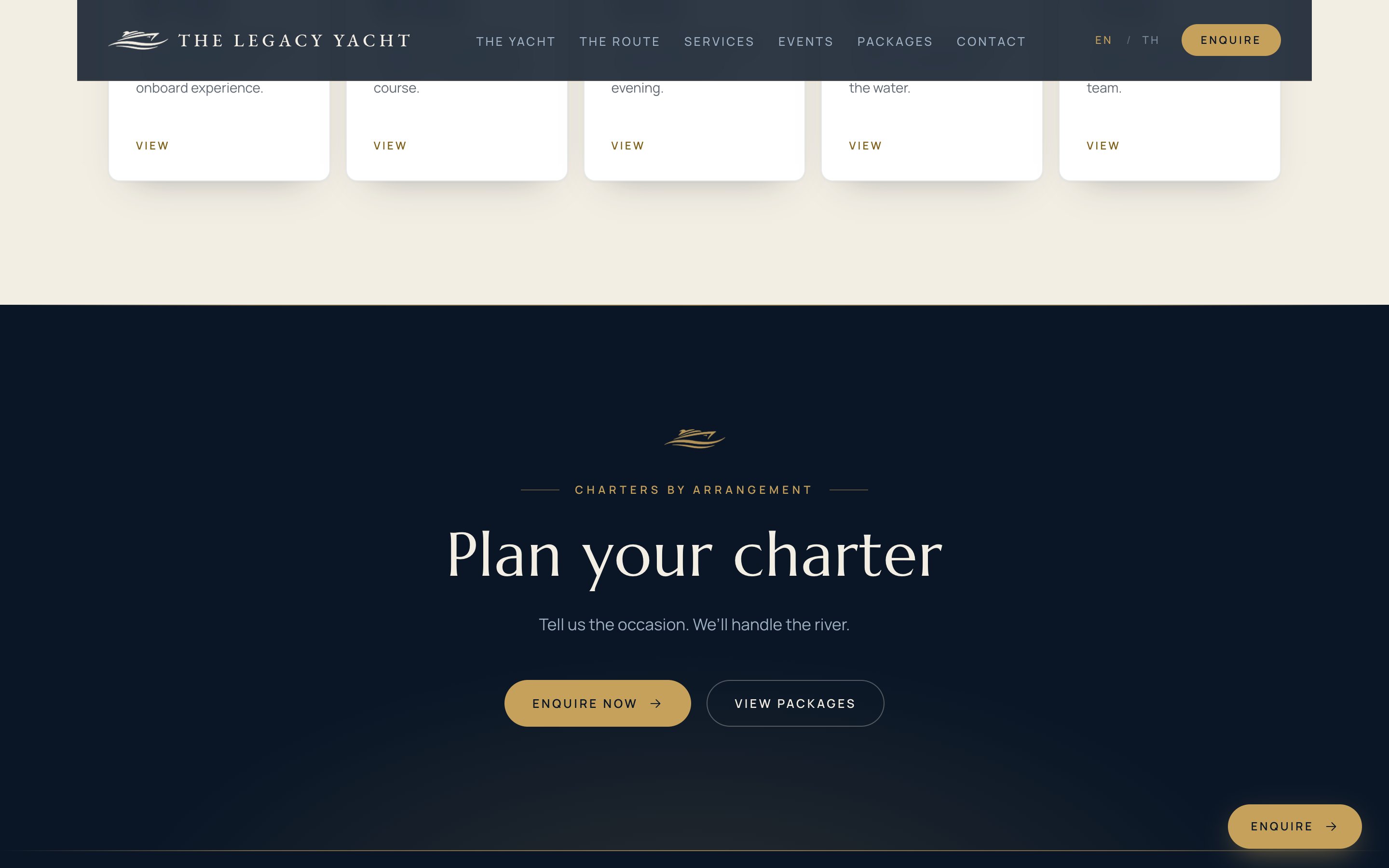 Yacht Charter Template &mdash; Further down